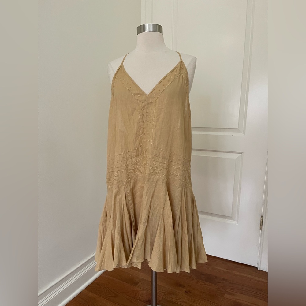 Zara Tan Sleeveless Dress
